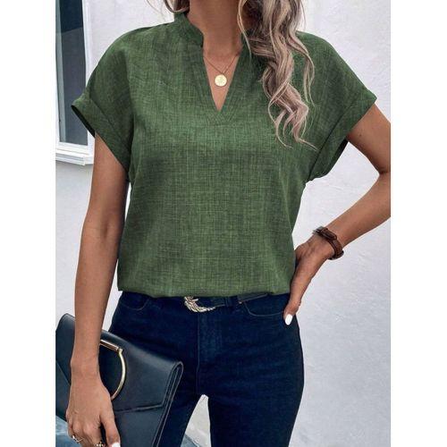 Kadın Kısa Kollu Hakim Yaka Sofya Bluz