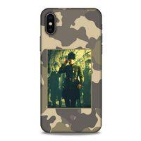 Apple Iphone X Kılıf Atatürk (14) Lansman Kılıf Kamuflaj Krem