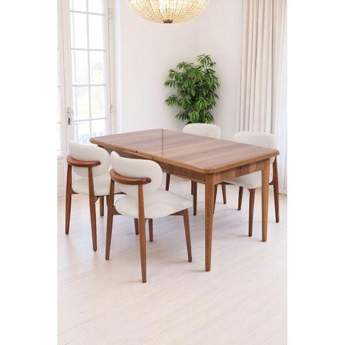 Duru Norte Mdf Lak Panel Açılır Yemek Masa Takımı 90x160