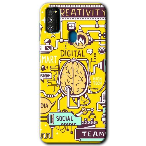 Potkal Hediye Fabrikası Samsung Galaxy M21 HD Baskılı Kılıf + 9D Tam Ekran Koruyucu - Smart 2