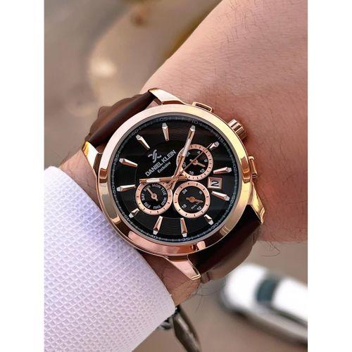 Daniel Klein Deri Kordon İç Kadran Fonksiyonları Aktif 3 Atm Suya Dayanıklı Erkek Kol Saati E140032-5