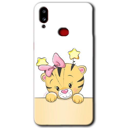 Potkal Hediye Fabrikası Samsung Galaxy A10s HD Baskılı Kılıf + 9D Tam Ekran Koruyucu - Sevimli Kedi