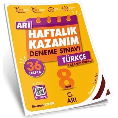 8. Sınıf Türkçe Haftalık Kazanım Denemeleri Arı Yayıncılık