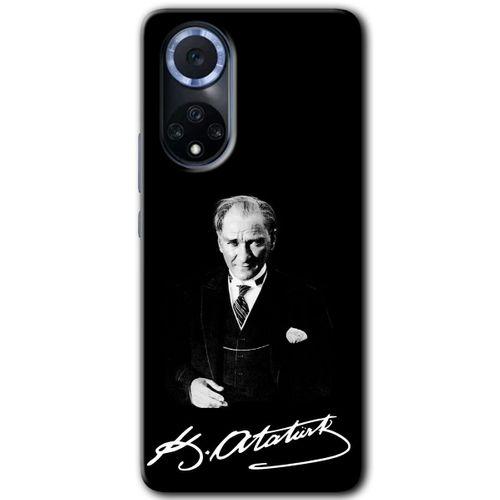 Huawei Nova 9 HD Baskılı Kılıf + 9D Tam Ekran Koruyucu - Atatürk İmza