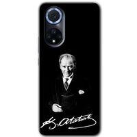 Huawei Nova 9 HD Baskılı Kılıf + 9D Tam Ekran Koruyucu - Atatürk İmza