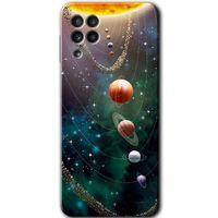 Galaxy M22 Kılıf HD Desen Baskılı Arka Kapak - Cosmos + Kırılmaz Cam