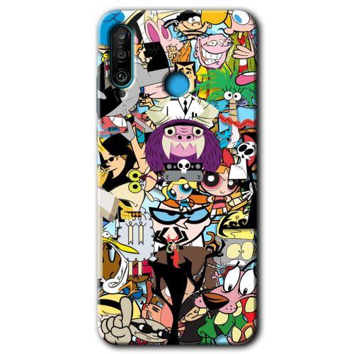 Huawei P30 Lite Kılıf Baskılı Kapak - Süper Çizgi Kahramanlar +Tam Kaplayan Mat Seramik