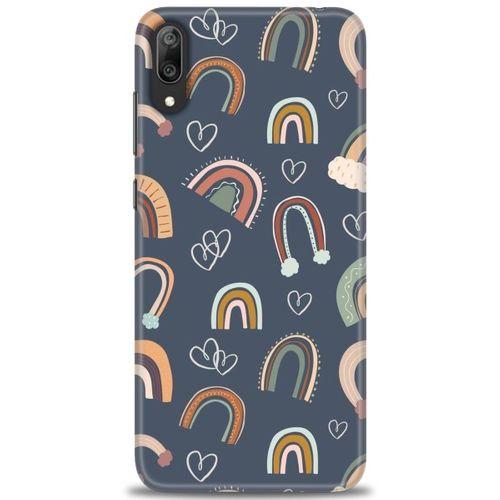 Huawei Y7 Prime 2019 Kılıf HD Baskılı Kılıf - Gökyüzü Kalp + Tam Ekran Koruyucu