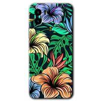 MRCİLETİSİM Vivo Y15s Kılıf HD Desen Baskılı Arka Kapak + Temperli Cam - Hibiscus Flowers