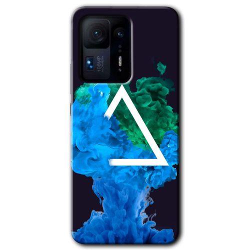 MRCİLETİSİM Xiaomi Mi Mix 4 Kılıf HD Desen Baskılı Arka Kapak+Temperli Cam - İnk Clot