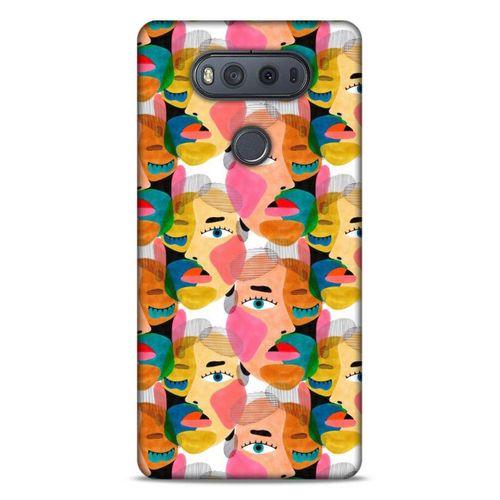 Lopard LG K61 Uyumlu Kılıf Sürreal Yüzler ♀ (6) Silikon Kılıf Desenli