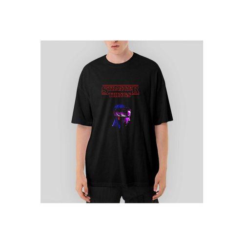 Stranger Things Dream Oversize Siyah Tişört