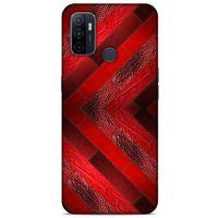 Huawei P40 Kılıf Patchwork (28) Arka Kapak Kırmızı Siyah