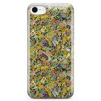 Apple iPhone 7 Kılıf Hippie Doodle Arka Kapak Koruma Desenli Full Koruyucu