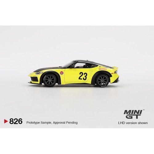 Mini GT Nissan Z LB NATION WORKS Ikazuchi Yellow 826 BL