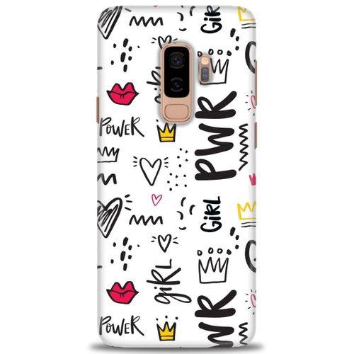 Samsung Galaxy S9 Plus Kılıf HD Baskılı Kılıf - Power Girl + Tam Ekran Koruyucu