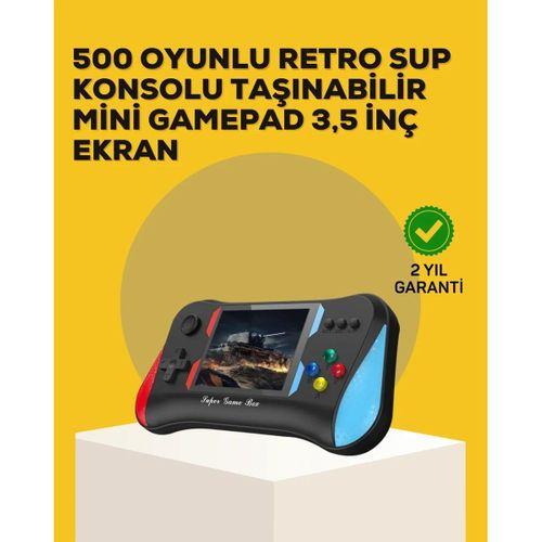 Taşınabilir El Konsolu 500 Oyunlu – Geniş Ekran Ve Uzun Pil Ömrü