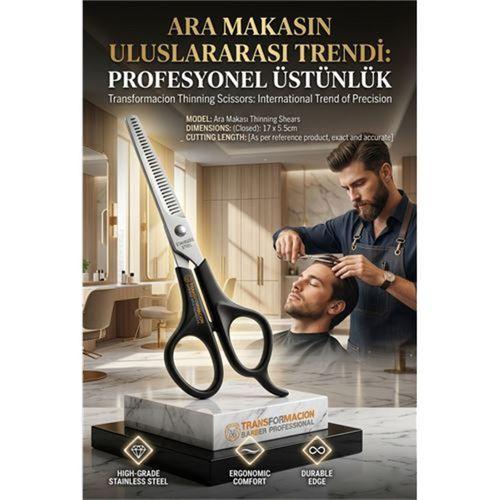 Profesyonel Çelik Berber Kuaför Ara Makası | Berber Kuaför Saç İnceltme Makası 716939