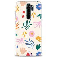 Xiaomi Redmi Note 8 Pro Kılıf HD Baskılı Kılıf - Renkli Dallar + Tam Ekran Koruyucu