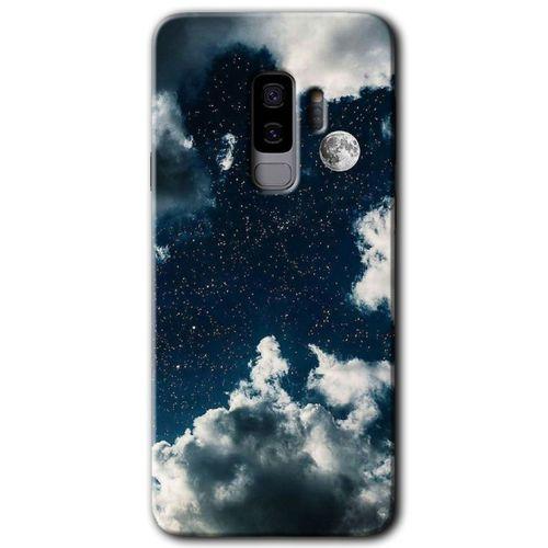 MRCİLETİSİM MRCİLETİSİM Samsung Galaxy S9 Plus Kılıf HD Desen Baskılı Arka Kapak + Temperli Cam - Gece Gökyüzü