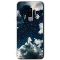 MRCİLETİSİM MRCİLETİSİM Samsung Galaxy S9 Plus Kılıf HD Desen Baskılı Arka Kapak + Temperli Cam - Gece Gökyüzü