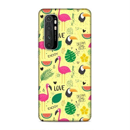 Xiaomi Mi Note 10 Lite Kılıf Flamingo Yolu Arka Kapak Silikon Koruma Full Koruyucu
