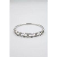 Taşlı Vip Bilezik - Gümüş