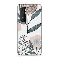 Xiaomi Mi Note 10 Lite Kılıf Retro Cicekler Arka Kapak Silikon Koruma Full Koruyucu