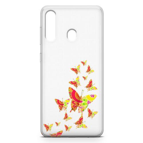 Samsung Galaxy A20s Kılıf Colorful Kelebek Arka Kapak Koruma Desenli Full Koruyucu