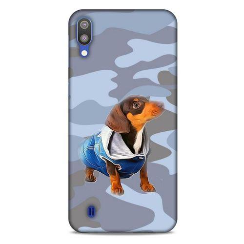Samsung Galaxy M10 Kılıf Köpek Kıyafetleri (50) Shockproof Kılıf Dakhund Puf Mont