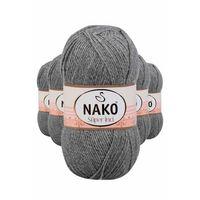 5 Adet Süper İnci El Örgü İpi 100 gr Gri Melanj 194