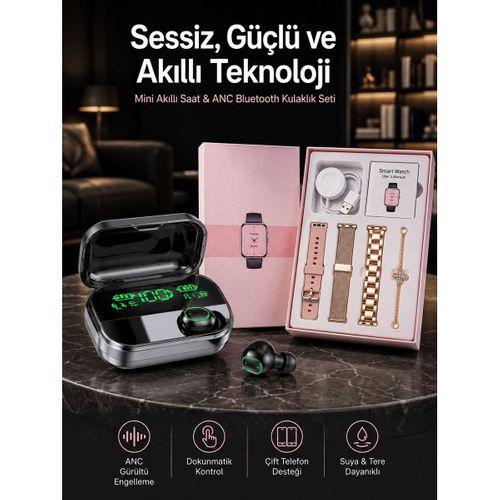 Yeni Nesil Kaliteli Akıllı Saat Ve Kablosuz Bluetooth Kulaklık Yüksek Ses Kaliteli Yeni Nesil