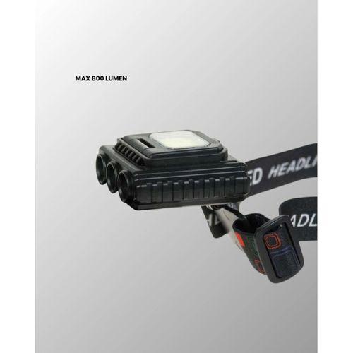 Şarjlı Led Kafa Lambası 800 Lumen Cob Xpe Ayarlanabilir Başlıklı