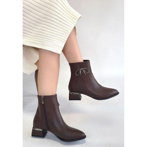 Harly Kahverengi Cilt Topuklu Bot