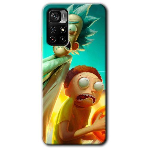 Potkal Hediye Fabrikası Xiaomi Redmi Note 11T Kılıf HD Desen Baskılı Arka Kapak - Rick Morty