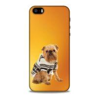 Apple iPhone SE Kılıf Köpek Kıyafetleri (28) Arka Kapak Brüksel Griffonu Hırka