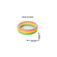 3 Boğumlu Sunset Havuz Sarı-Mavi-Pembe 114X25 cm Evde Bahçede Havuz