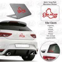 Balıkesir İli 10 Plaka Kodu Memleket Yarış Pisti Kırmızı Sticker -oto Araba Etiket, Aksesuar, Tuning