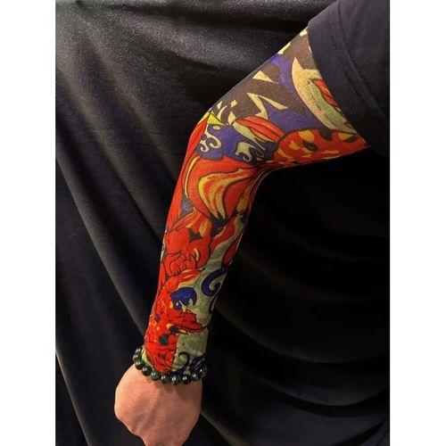 Çorap Dövme Giyilebilir Kol Bacak Dövmesi Likralı 2 Adet Model 4