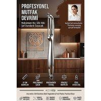 Dikey Sebze Meyve Soyacağı Pratik Patates Havuç Dilimleyici Oyucu Aparat 17 cm 18/10 304 Paslanmaz Çelik Profesyonel 723675