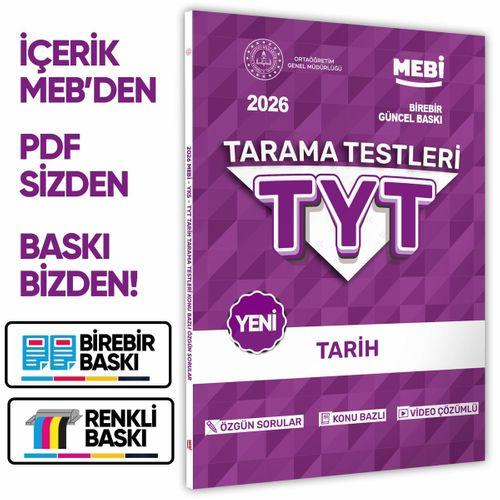 2026 YKS-TYT MEBİ-OGM Tarih Özgün Tarama Testleri Kitabı A4 Boyut Renkli Görsel BASKI ÜCRETİ