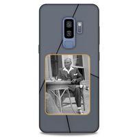 Samsung Galaxy S9 Plus Kılıf Atatürk (31) TPU Kılıf Koyu Gri