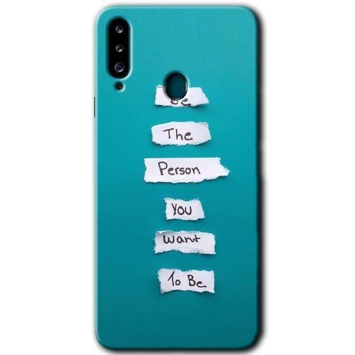 MRCİLETİSİM Samsung Galaxy A20s Kılıf HD Desen Baskılı Arka Kapak + Temperli Cam - Want You