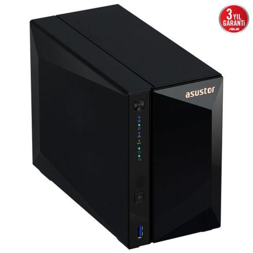 ASUSTOR AS3302T V2, 2Gb DDR4 Ram, 2 Yuvalı (2x20TB Destek), 1x2.5GbE Network, 3xUSB 3.2, Tower NAS (Yedekleme) Cihazı