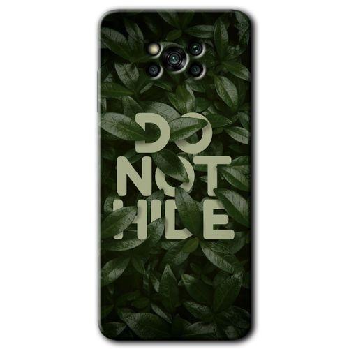 MRCİLETİSİM Poco x3 NFC Kılıf Kapak - Do Not Hide +Hayalet Ekran Yandan Gözükmez