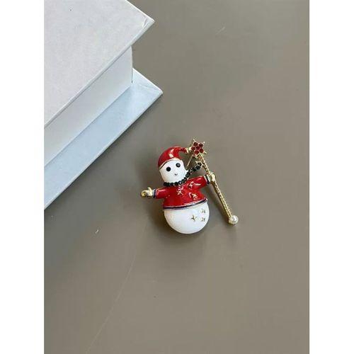 Kardan Adam Broş - Kırmızı