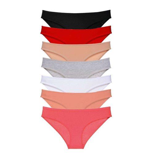 Royaleks 7 adet Süper Eko Set Likralı Kadın Slip Külot Set 2