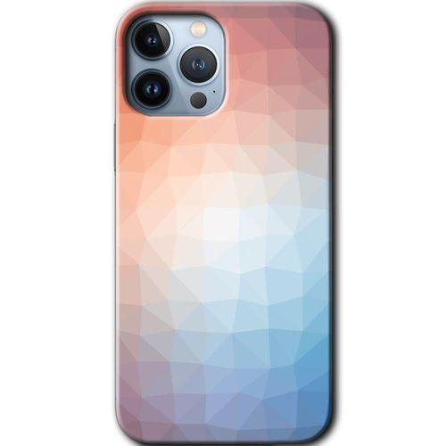 iPhone 13 Pro Kılıf Baskılı Kapak - Polygon Graident 3 +Tam Ekran Koruyucu