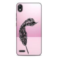 Lopard LG K20 2019 Uyumlu Kılıf Tattoo's (29) Arka Koruma Kılıfı Tüy Dövmesi
