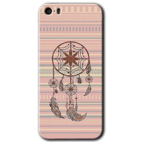 iPhone 5 Kılıf HD Desen Baskılı Arka Kapak - Mandala Retro